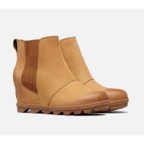 Sorel Shoes - Sorel Women's Joan of Arctic Wedge II Chelsea Boots Camel Brown Size 8